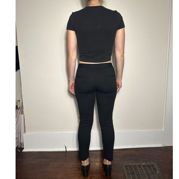 Amanda and Chelsea Black Ankle Cropped Dress Pants Size 4 - Picture 5 of 5